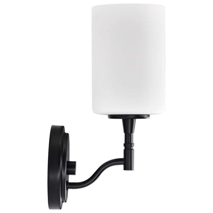 Vanity Nuvo 60-8211 Liam - 1 Light Vanity - Matte Black - White Opal Glass Nuvo