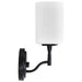 Vanity Nuvo 60-8211 Liam - 1 Light Vanity - Matte Black - White Opal Glass Nuvo