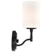 Vanity Nuvo 60-8211 Liam - 1 Light Vanity - Matte Black - White Opal Glass Nuvo