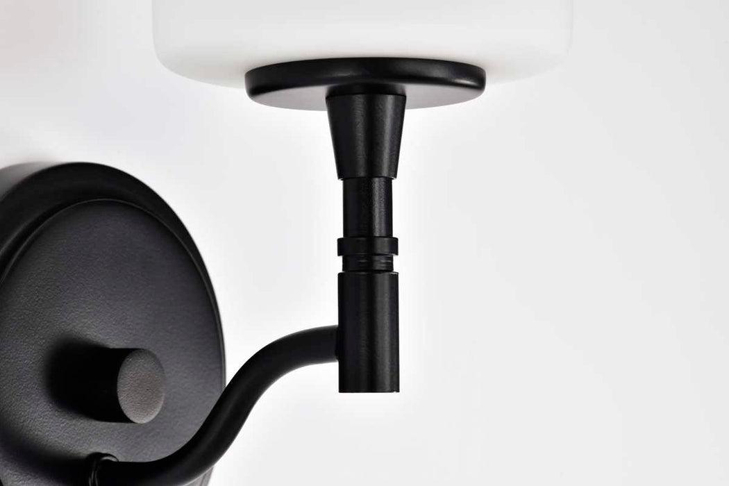 Vanity Nuvo 60-8211 Liam - 1 Light Vanity - Matte Black - White Opal Glass Nuvo