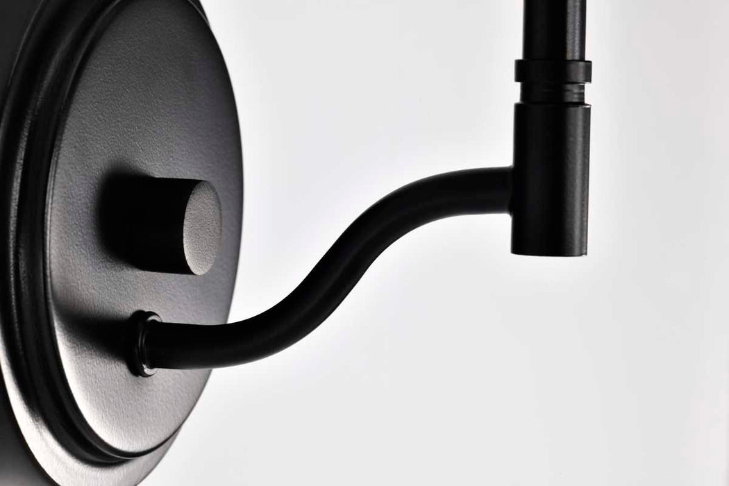 Vanity Nuvo 60-8211 Liam - 1 Light Vanity - Matte Black - White Opal Glass Nuvo