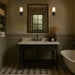 Vanity Nuvo 60-8211 Liam - 1 Light Vanity - Matte Black - White Opal Glass Nuvo