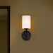 Vanity Nuvo 60-8211 Liam - 1 Light Vanity - Matte Black - White Opal Glass Nuvo
