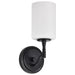 Vanity Nuvo 60-8211 Liam - 1 Light Vanity - Matte Black - White Opal Glass Nuvo