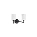 Vanity Nuvo 60-8212 Liam - 2 Light Vanity - Matte Black - White Opal Glass Nuvo
