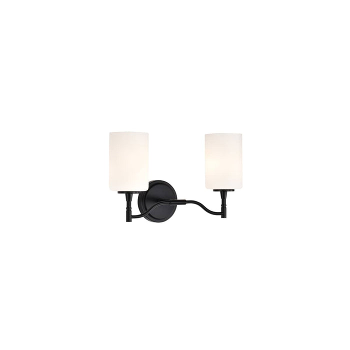 Vanity Nuvo 60-8212 Liam - 2 Light Vanity - Matte Black - White Opal Glass Nuvo