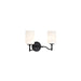 Vanity Nuvo 60-8212 Liam - 2 Light Vanity - Matte Black - White Opal Glass Nuvo
