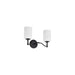 Vanity Nuvo 60-8212 Liam - 2 Light Vanity - Matte Black - White Opal Glass Nuvo