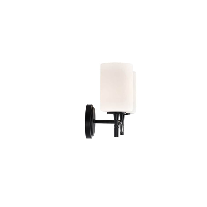 Vanity Nuvo 60-8212 Liam - 2 Light Vanity - Matte Black - White Opal Glass Nuvo