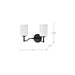Vanity Nuvo 60-8212 Liam - 2 Light Vanity - Matte Black - White Opal Glass Nuvo