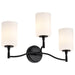 Vanity Nuvo 60-8213 Liam - 3 Light Vanity - Matte Black - White Opal Glass Nuvo