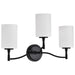 Vanity Nuvo 60-8213 Liam - 3 Light Vanity - Matte Black - White Opal Glass Nuvo