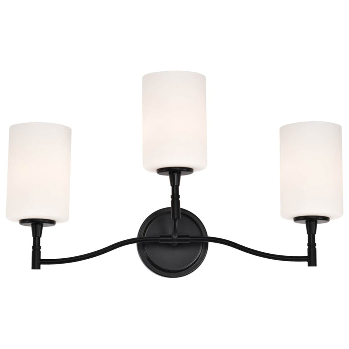 Vanity Nuvo 60-8213 Liam - 3 Light Vanity - Matte Black - White Opal Glass Nuvo