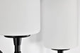 Vanity Nuvo 60-8213 Liam - 3 Light Vanity - Matte Black - White Opal Glass Nuvo