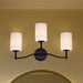 Vanity Nuvo 60-8213 Liam - 3 Light Vanity - Matte Black - White Opal Glass Nuvo