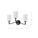 Vanity Nuvo 60-8213 Liam - 3 Light Vanity - Matte Black - White Opal Glass Nuvo