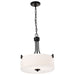 Pendant Nuvo 60-8214 Liam - 3 Light Pendant - Matte Black - White Opal Glass Nuvo