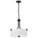 Pendant Nuvo 60-8214 Liam - 3 Light Pendant - Matte Black - White Opal Glass Nuvo