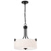 Pendant Nuvo 60-8214 Liam - 3 Light Pendant - Matte Black - White Opal Glass Nuvo