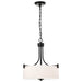 Pendant Nuvo 60-8214 Liam - 3 Light Pendant - Matte Black - White Opal Glass Nuvo