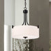 Pendant Nuvo 60-8214 Liam - 3 Light Pendant - Matte Black - White Opal Glass Nuvo