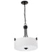 Pendant Nuvo 60-8214 Liam - 3 Light Pendant - Matte Black - White Opal Glass Nuvo