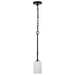 Mini Pendant Nuvo 60-8215 Liam - 1 Light Mini Pendant - Matte Black - White Opal Glass Nuvo