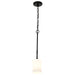 Mini Pendant Nuvo 60-8215 Liam - 1 Light Mini Pendant - Matte Black - White Opal Glass Nuvo