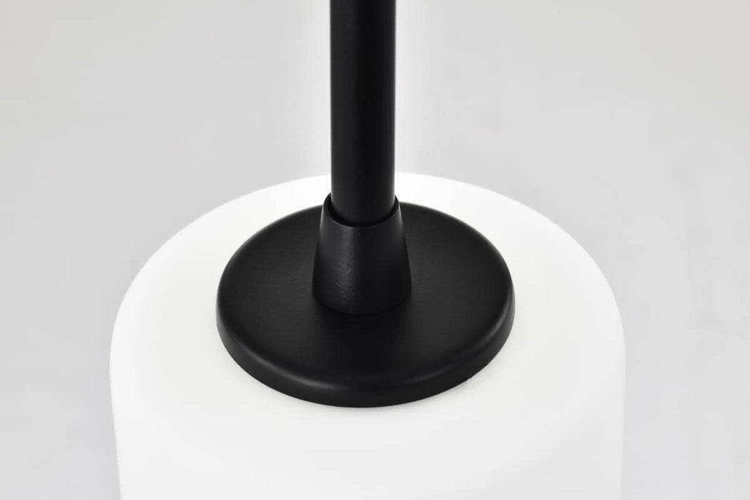 Mini Pendant Nuvo 60-8215 Liam - 1 Light Mini Pendant - Matte Black - White Opal Glass Nuvo