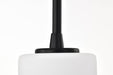 Mini Pendant Nuvo 60-8215 Liam - 1 Light Mini Pendant - Matte Black - White Opal Glass Nuvo