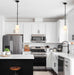 Mini Pendant Nuvo 60-8215 Liam - 1 Light Mini Pendant - Matte Black - White Opal Glass Nuvo