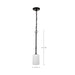 Mini Pendant Nuvo 60-8215 Liam - 1 Light Mini Pendant - Matte Black - White Opal Glass Nuvo