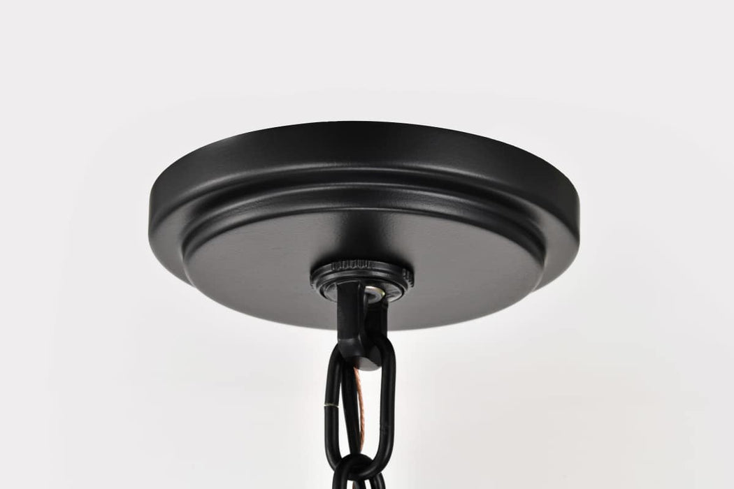 Chandelier Nuvo 60-8216 Liam - 6 Light Chandelier - Matte Black - White Opal Glass Nuvo