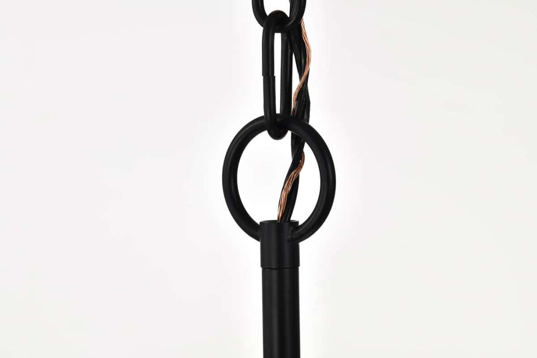Chandelier Nuvo 60-8216 Liam - 6 Light Chandelier - Matte Black - White Opal Glass Nuvo