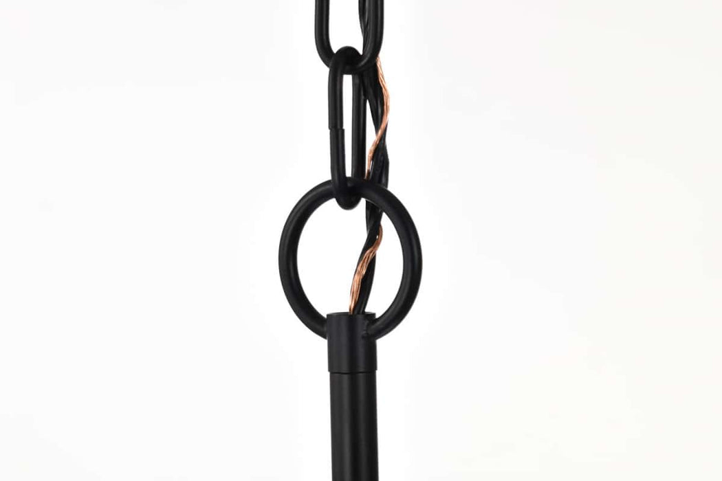 Chandelier Nuvo 60-8216 Liam - 6 Light Chandelier - Matte Black - White Opal Glass Nuvo