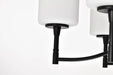 Chandelier Nuvo 60-8216 Liam - 6 Light Chandelier - Matte Black - White Opal Glass Nuvo