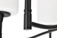 Chandelier Nuvo 60-8216 Liam - 6 Light Chandelier - Matte Black - White Opal Glass Nuvo