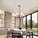 Chandelier Nuvo 60-8216 Liam - 6 Light Chandelier - Matte Black - White Opal Glass Nuvo