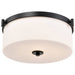 Flush Mount Nuvo 60-8217 Liam - 3 Light Flush Mount - Matte Black - White Opal Glass Nuvo