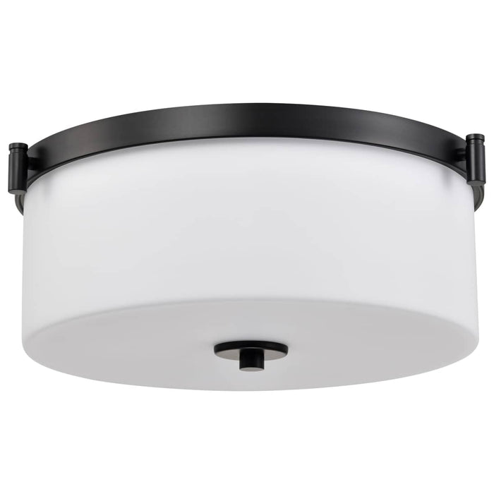 Flush Mount Nuvo 60-8217 Liam - 3 Light Flush Mount - Matte Black - White Opal Glass Nuvo
