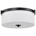 Flush Mount Nuvo 60-8217 Liam - 3 Light Flush Mount - Matte Black - White Opal Glass Nuvo