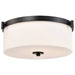 Flush Mount Nuvo 60-8217 Liam - 3 Light Flush Mount - Matte Black - White Opal Glass Nuvo
