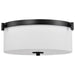 Flush Mount Nuvo 60-8217 Liam - 3 Light Flush Mount - Matte Black - White Opal Glass Nuvo