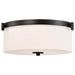 Flush Mount Nuvo 60-8217 Liam - 3 Light Flush Mount - Matte Black - White Opal Glass Nuvo