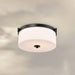 Flush Mount Nuvo 60-8217 Liam - 3 Light Flush Mount - Matte Black - White Opal Glass Nuvo