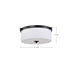 Flush Mount Nuvo 60-8217 Liam - 3 Light Flush Mount - Matte Black - White Opal Glass Nuvo