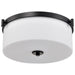 Flush Mount Nuvo 60-8217 Liam - 3 Light Flush Mount - Matte Black - White Opal Glass Nuvo