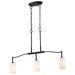 Pendant Nuvo 60-8218 Liam - 3 Light Island Pendant - Matte Black - White Opal Glass Nuvo