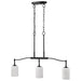 Pendant Nuvo 60-8218 Liam - 3 Light Island Pendant - Matte Black - White Opal Glass Nuvo