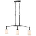 Pendant Nuvo 60-8218 Liam - 3 Light Island Pendant - Matte Black - White Opal Glass Nuvo